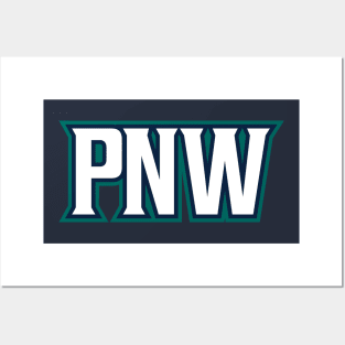 Seattle 'PNW' Baseball Fan T-Shirt: Show Your Emerald City Pride with a Bold Pacific Northwest Design! Posters and Art